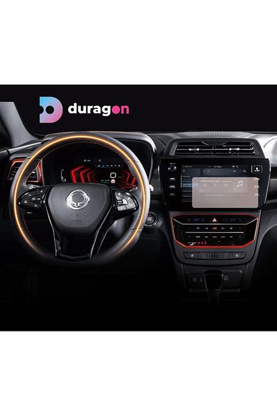 Ssangyong Kyron Navigation Display Protection Film, Duragon, Ssangyong Tivoli 2019+, silicone, Installation kit
