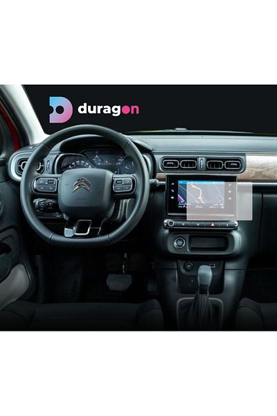 Citroen / Peugeot Navigation Protection Film Citroen C3 2019+, Duragon, Matte silicone, installation kit