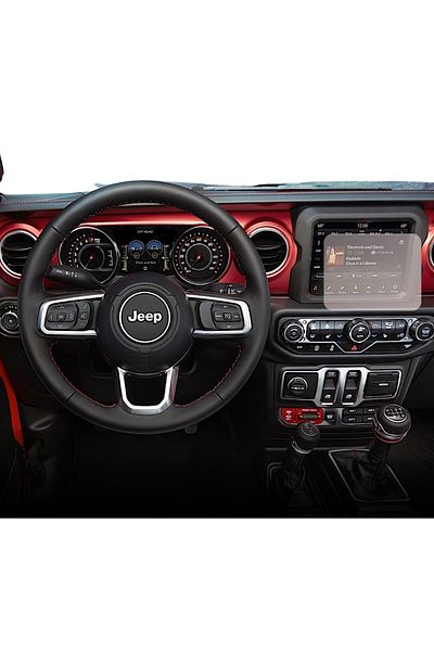 Jeep Duragon navigation display protection film, for Jeep Wrangler Rubicon 2018+, matte, installation kit