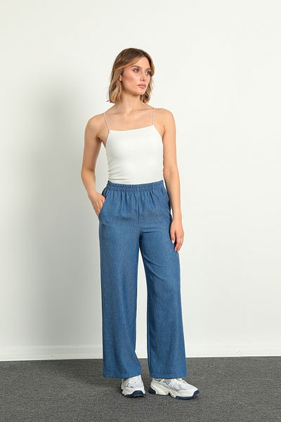 ModaPlaza Women's Wide Leg Linen Trousers
