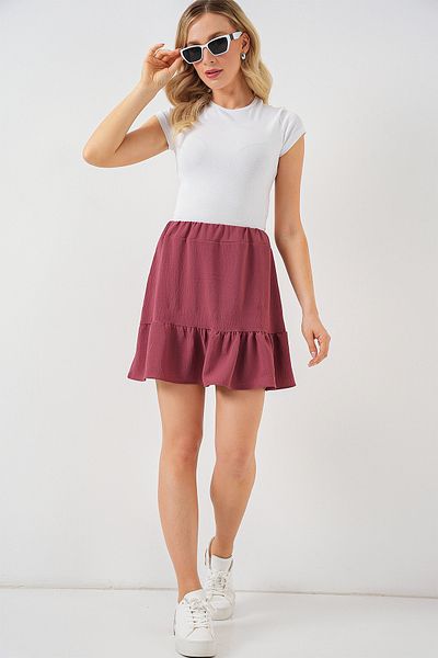 Bigdart Fusta mini Ayrobin pentru femei 8054 - Dusty Rose
