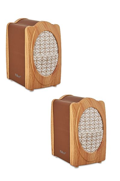 Trendylife Table Top Wooden Look Vertical Dispenser Napkin Holder - Flosoft 2 Napkin Holder