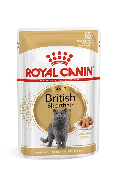 Royal Canin Feline Breed Nutrition British Shorthair (WET FOOD - POUCHES) Pack Of 6
