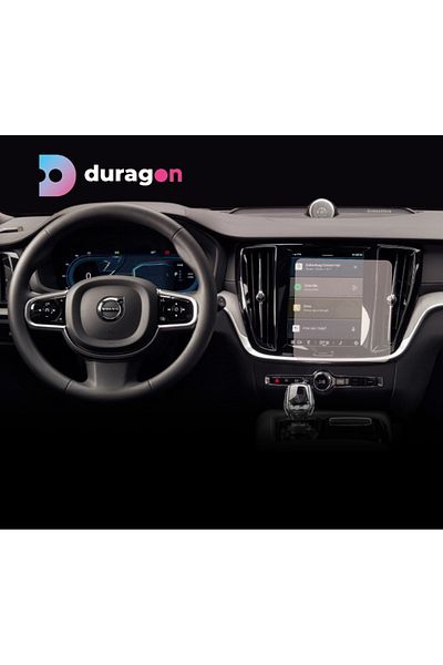 Volvo Duragon navigation and dashboard clock protection film, for Volvo V60 Recharge 2023+, matte, kit