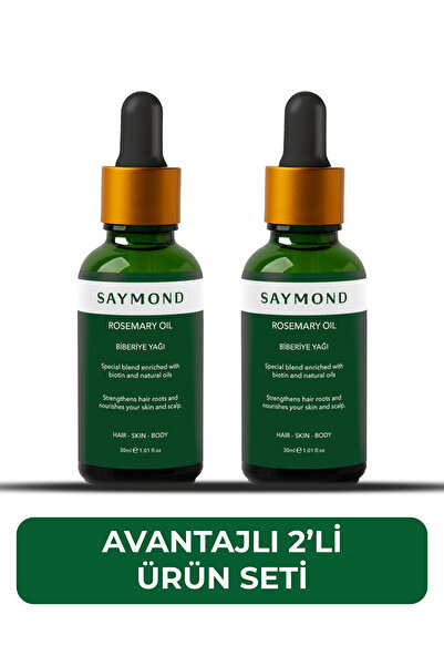 SAYMOND 2'li Biberiye Yağ Complex Saç Dökülmesi Ve Yıpranmış Saçlar Için Hızl...