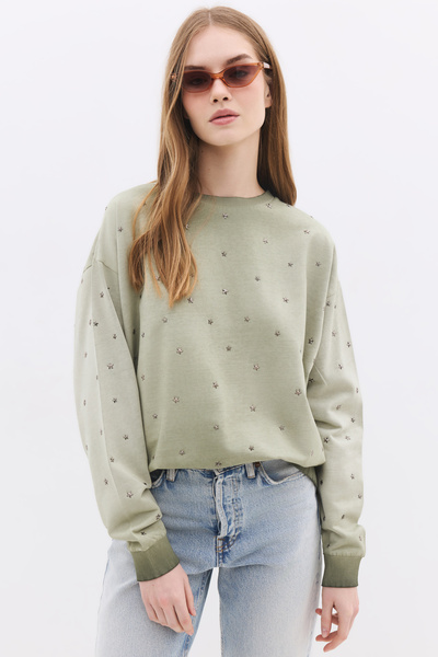 No Matter What Star Printed Washable Sweatshirt