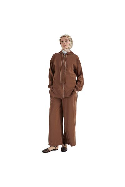 Armine Women's Hooded Pocket Pants Double Suit 25Yt698