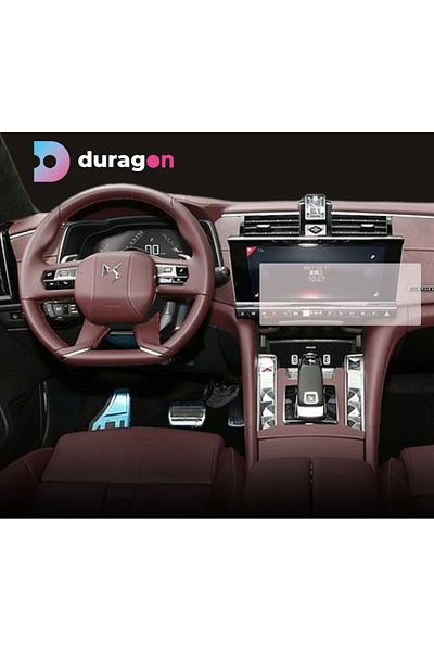 UNIVERSAL CAR Navigation Protection Film DS Automobiles DS 9 2020+, Duragon, silicone, installation kit