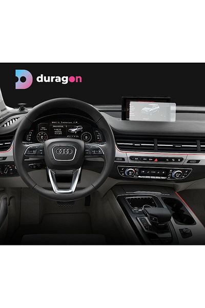 UNIVERSAL CAR Navigation Protection Film Audi Q7 2015-2019, Duragon, Matte silicone, installation kit