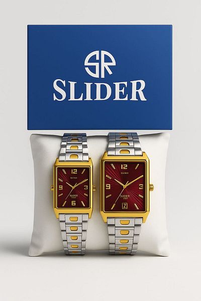 essentialneedsforall SLIDER HIS & HERS NON-TARNISH STAINLESS STEEL WATCH