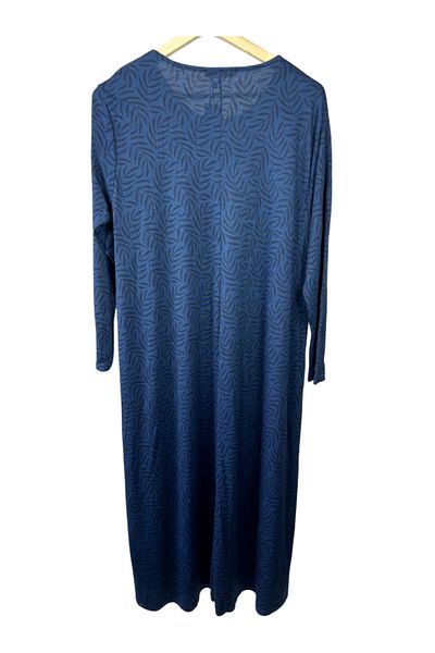 Damla Rochie de damă, albastru bleumarin, cu decolteu, cu mâneci lungi
