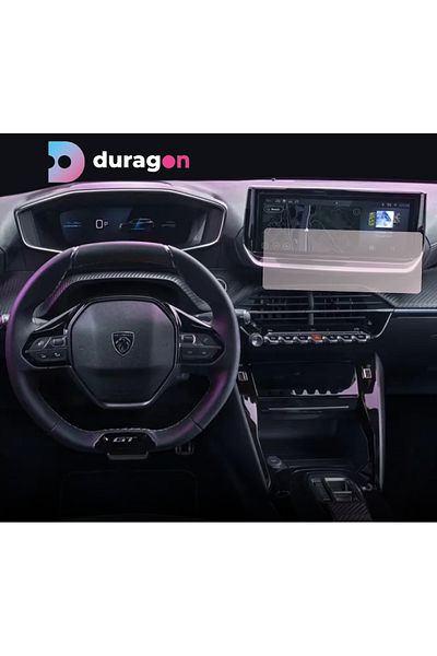 Citroen / Peugeot Navigation Protection Film Peugeot 2008 2023+, Duragon, silicone, installation kit