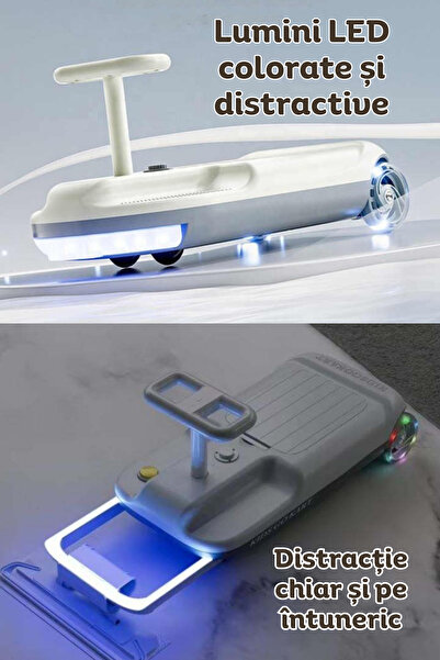 clickzu Electric car for kids with detachable mop, LED lights, storage for toys, interior/exterior,