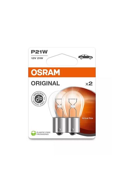 Osram Set 2 Becuri auto auxiliare cu halogen Osram P21W, 12V, 21W