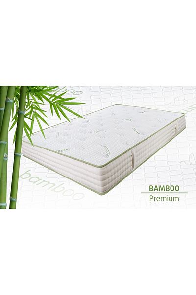 Green Future Premium Bamboo Memory Latex Mattress, 160x190 cm, H 26 cm, Pocket Springs, 7 Comfort Zones