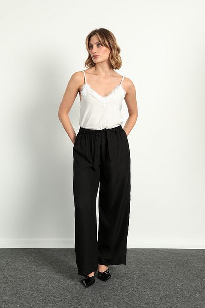 ModaPlaza Women's Belted Palozzo Trousers