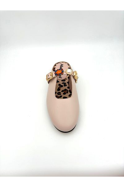 Mariolucci Women's Daily Stone Accessory Slippers (Leopard) Genuine Powder Leather