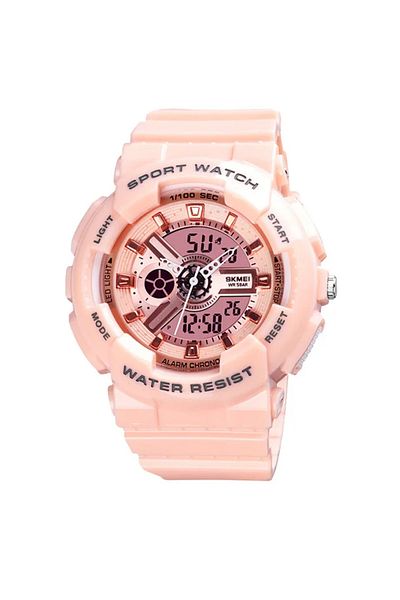 Skmei Women's shockproof watch SKMEI 1689 Dual Time analog and digital, Swimming, Chronograph Pink