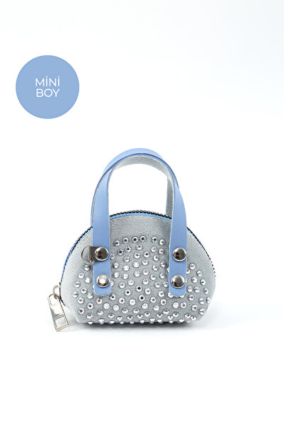 SHAKA Μπλε ύφασμα σουέτ Shk220, μονόχωρο, με λουράκι αλυσίδας, με φερμουάρ, μ...