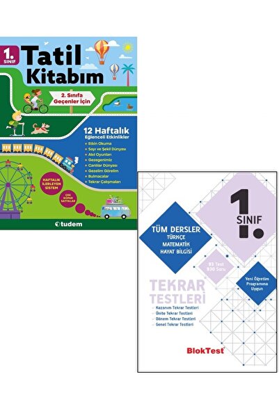 Tudem Yayınları Tudem Yayınları 1 Sınıf Tatil Kitabım 2 ye Geçenler İçin + BL...