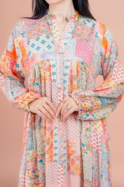 IKKXA Pattern Printed Modern Jalabiya