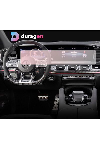 MERCEDES Duragon navigation and dashboard clock protection film, for Mercedes Benz EQC 400 2019+, matte, kit