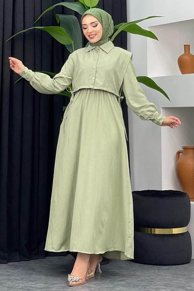 Tesettür Diyarı Γυναικείο υφασμάτινο φόρεμα Bolerolu Lizza Hijab