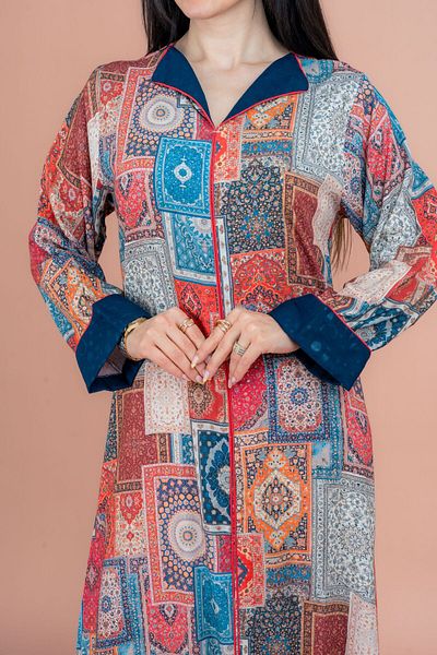 IKKXA Pattern Printed Modern Jalabiya