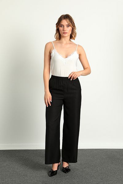 ModaPlaza Women's Wide Leg Linen Trousers