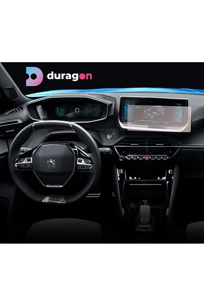 Citroen / Peugeot Matte Film, Duragon, display protection, Central Navigation Peugeot 2008 2019-2023, made of silicone