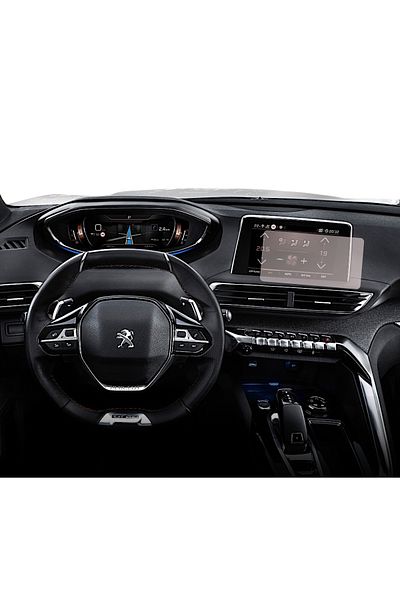 Citroen / Peugeot Navigation Display Protection Film, Duragon, Peugeot 3008 2016-2020, Matte silicone, Installation kit