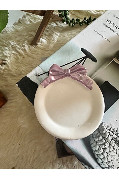 evdeki atölyem Μεταλλικό κοσμηματοποιημένο πιάτο/σουβέρ με φιόγκο