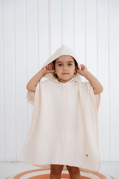 Tuğba Kuğu 4 Layer Muslin Poncho - Line Series