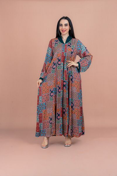 IKKXA Pattern Printed Modern Jalabiya