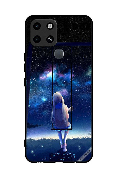 Covernex غطاء حماية لهاتف إنفينيكس سمارت 6 - رسم فتاة حزينة