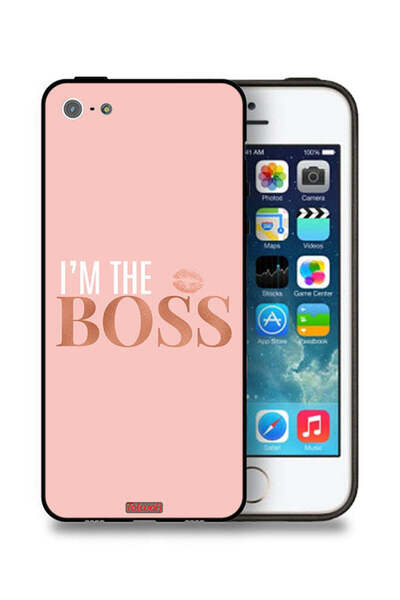 Tolwak جراب حماية لجهاز Apple iPhone 5/5s/SE مطبوع عليه عبارة "أنا الرئيس"