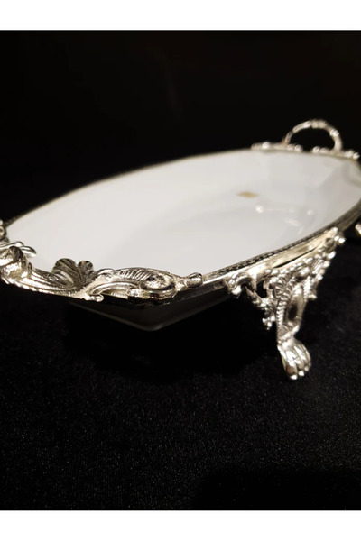 ROY KING Royking Lımoges Oval Presentation Plate 41*20*7,5cm