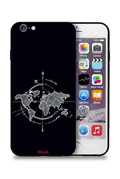 Tolwak غطاء حماية لجهاز Apple iPhone 6 Plus/6s Plus برسومات البوصلة