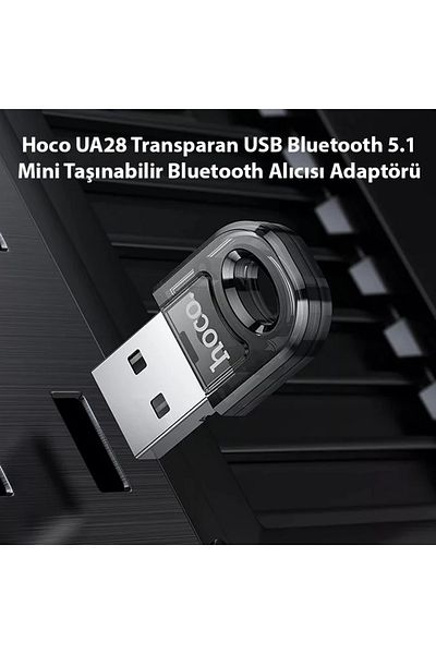 ETC Hoco Ua28 Transparent USB Bluetooth 5.1 Mini Portable Bluetooth Receiver Adapt - Myg3626-3886