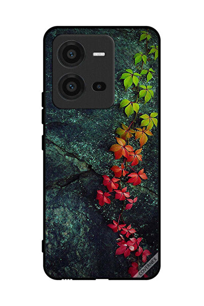 Covernex غطاء حماية لهاتف فيفو V25 بأوراق جميلة