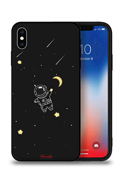 Tolwak جراب حماية لجهاز iPhone XS من Apple بتصميم مشبك فني لرائد فضاء