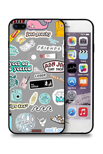 Tolwak غطاء حماية لجهاز Apple iPhone 7 Plus بملصقات Good Vibes