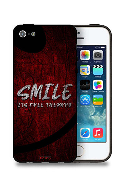 Tolwak جراب حماية لجهاز Apple iPhone 5/5s/SE - ابتسم، إنه علاج مجاني