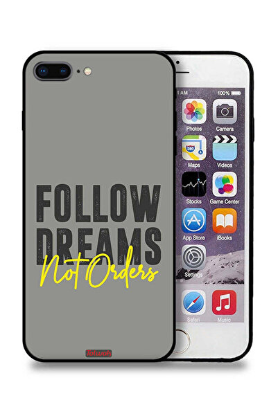 Tolwak جراب حماية لجهاز Apple iPhone 8 Plus - اتبع الأحلام وليس الأوامر