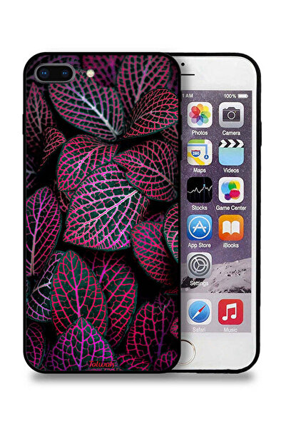 Tolwak غطاء حماية لجهاز Apple iPhone 8 Plus بنقشة أوراق سالجا