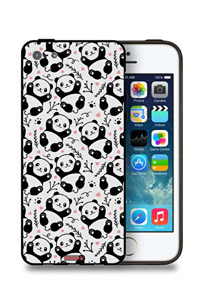 Tolwak جراب حماية لجهاز Apple iPhone 5/5s/SE بنمط الباندا