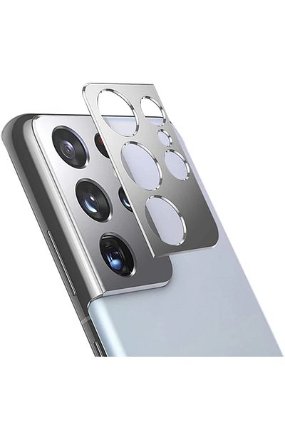 CepteToptan SM Galaxy S21 Ultra 3D عدسة معدنية واقية للكاميرا - (1903) - MKİ7270-9871