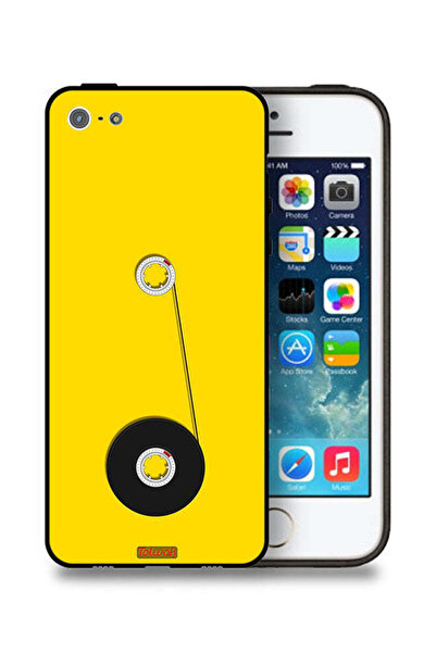 Tolwak غطاء حماية لجهاز Apple iPhone 5/5s/SE بتصميم عجلة كاسيت