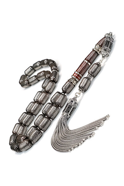 İnan Tesbih مسبحة كوكا مع نقش إيمامي وتصنيع فضي مكثف خاص