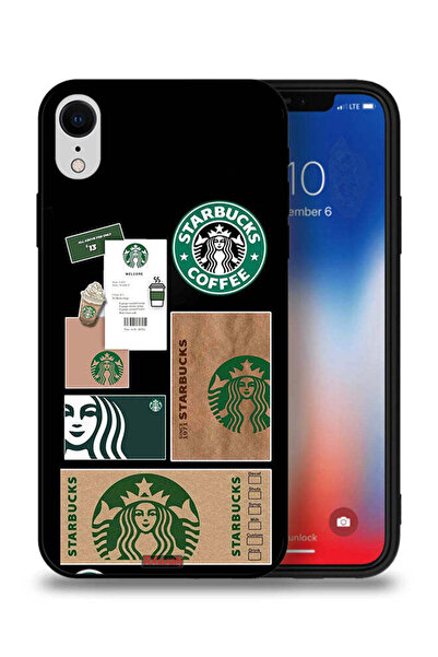 Tolwak غطاء حماية لجهاز Apple iPhone XR - ملصق ستاربكس